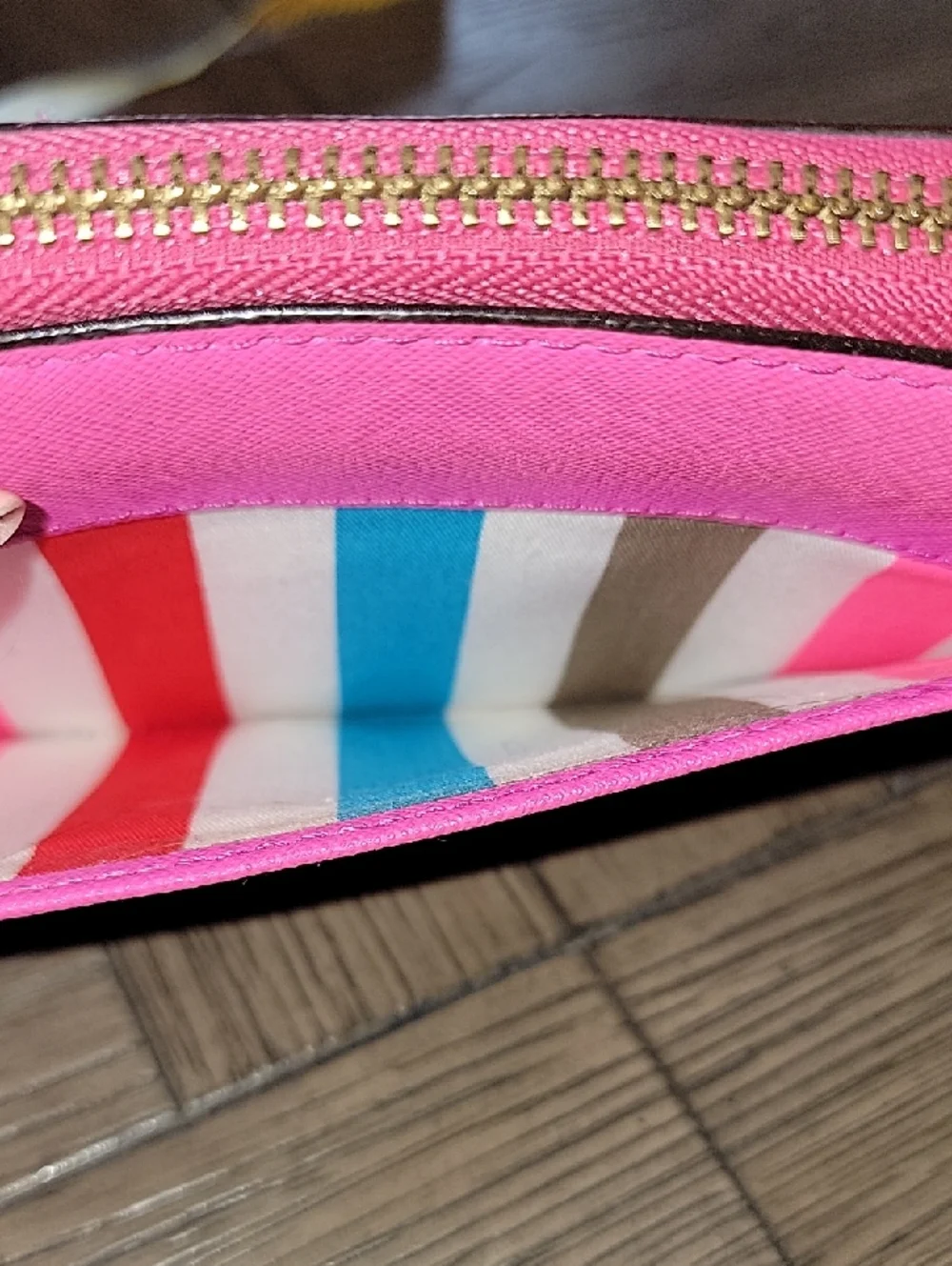 kate spade Fuchsia Zip-Around Wristlet Wallet